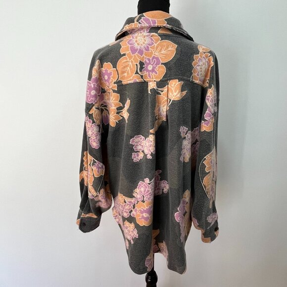 NWT Free People Floral Printed Ruby Jacket in Charcoal, Small, NWT - Picture 7 of 8